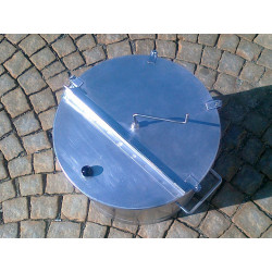 Víko nádoby DN500 s míchadlem, dělené