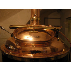 Průlez oválny - měď + mosazné prvky