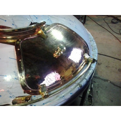 Dvířka varny posuvná - měď + mosazné prvky