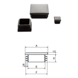 Zátka, krytka 50x50 mm
